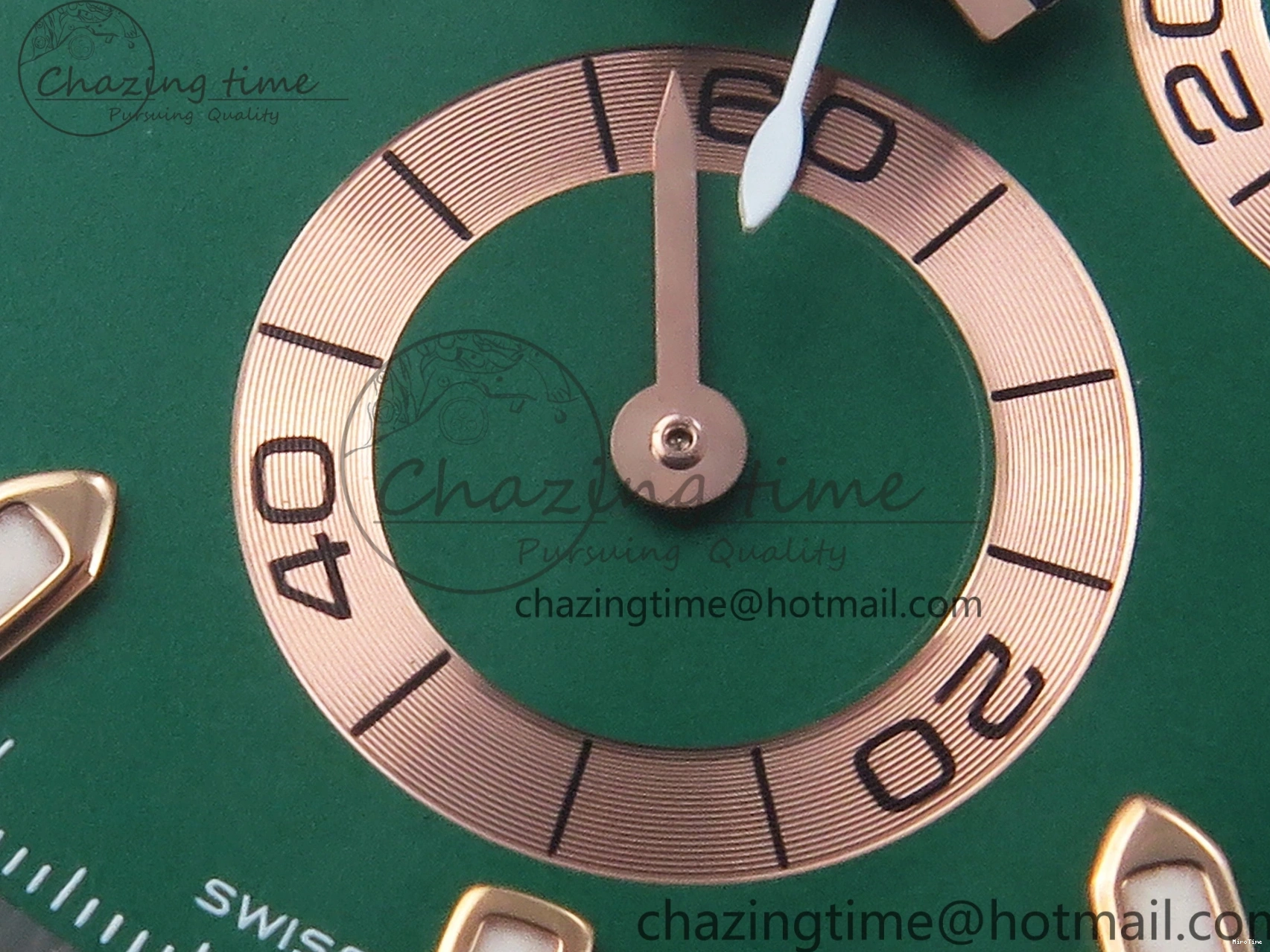 MiroTime 0203 MoistureWicking Daytona AET White Ceramic Case and Bracelet Green Dial SA4130 V 1891